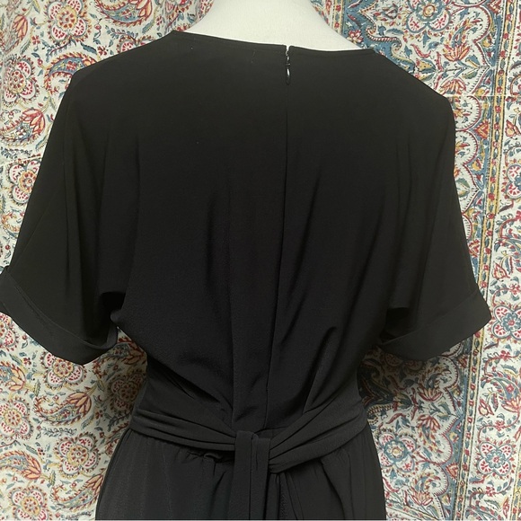 Black Tie Back Jumpsuit - Picture 2 of 6